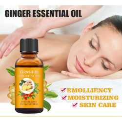 Pure 30ML Ginger Essential Oil Detoxification Slimming Cellulite Removal Ith Vitamin E Organic