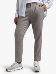 Men&apos S Plain Slim Tapered Grey Trouser
