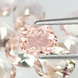 Stunning Lots Of 2.98 Ct. 10 Pieces Oval Facet 100% Natural Soft Pink Morganites