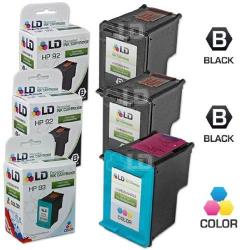 LD Products Ld Remanufactured Ink Cartridge Replacements For Hp 92 & Hp 93 2 Black 1 Color 3-PACK