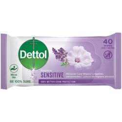 Dettol 40S Personal Hygiene Care Wipes Sensitive Personal On-the-go Hygiene Gentle On Skin & Ph Neutral