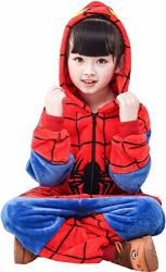 Winter Fall Girls Boys Kids Plush One Piece Zhizhu Home Dress Hoodies Red 105 120 HEIGHT:43"-47"