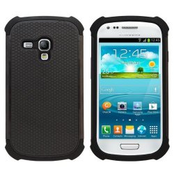 Fenzer Black Hybrid Rubber Matte Hard Case Cover For Samsung Galaxy S3 MINI Cell Phone