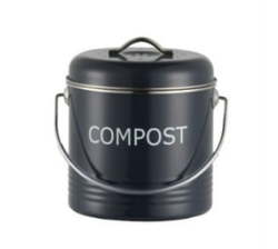 Fine Living Embossed Compost Bin - Black
