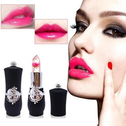 Matoen 6PCS Beauty Bright Flower Crystal Jelly Lipstick Magic Temperature Change Color Lip Balm Makeup A