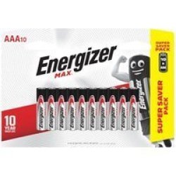 Energizer Battery Alkaline Aaa 10 Pck