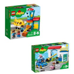 Lego Duplo Airport & Fire Station Bundle - 2+ Years - 10871 & 10902
