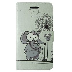 For Samsung Galaxy Case Card Holder Wallet With Stand Flip Case Full Body Case Elephant Pu Leather SAMSUNGJ1 Ace J1