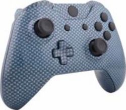 CCMODZ Carbon Fiber Shell Kit For Xbox One Controller & Silver Blue
