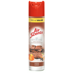 Air Scents Extra Value Fresh Dry Room Spray Amber & Oud 300ML