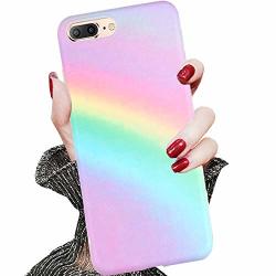 J.west Iphone 7 Plus Case Iphone 8 Plus Case For Girls Unique Pattern Colorful Design Matte Pretty Creative Rainbow Style Smooth Durable Imd Soft