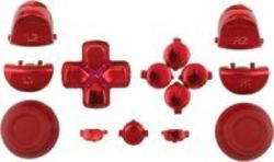 CCMODZ Chrome Buttons For Ps4 Controller Chrome Red
