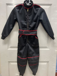 2-3 Years Kids Race Suite Black With Red Stripes - 2-3 Years