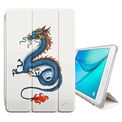 Stplus Dragon Chinese Art Tattoo Cover Case + Sleep wake Function + Stand For Samsung Galaxy Tab E Lite 7" Galaxy Tab 3 Lite 7" T110 T111 T113 T116 Series