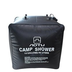 Ezyoutdoor 20L 40L Solar Shower Bag Outdoor Portable Camping Shower Camping Hiking Light Weight Solar Heated Camp Shower Bag LARGE:10 GALLONS 40L
