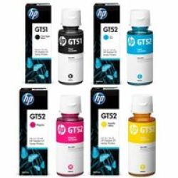 HP Ink Bottles Black GT51XL GT52 C m y