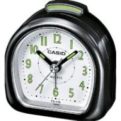 Casio Travellers Alarm Clock Bl Black & White