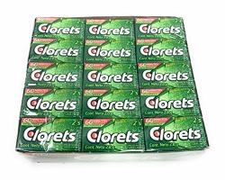 Clorets Original Yerba Buena Spearmint Flavor Chewing Gum Classic Mexican Version 60 Individually Sealed Packs With 2 Pieces In Each