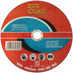 Cutting Disc For Steel And Stainless Steel 230X2.0X22.2MM - 3 Pack
