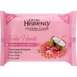Oh So Heavenly Hygiene Clean Hand Wipes Hula Hands 25 Wipes