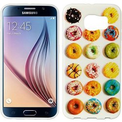 Galaxy S6 Case DreamWireless Donuts Tpu Rubber Candy Skin Case Cover For Samsung Galaxy S6 SM-G920 White colorful