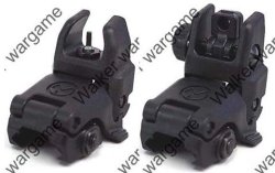 Tactical M-sytle Pts Back Up Sight Front And Back Filp-up Sight Set - Black