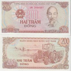 Vietnam 200 Dong 1987 P 100 Unc