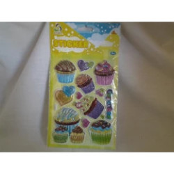 Cupcake Puffy Sticker Sheet Was R5 Now R2