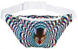 Funny Guy Mugs Psychedelic Cat Fanny Pack
