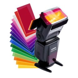 12 Color Photographic Color Gels Filter For Sony Viltrox Yongnuo Canon Flash. Shipping