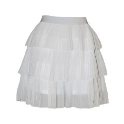 Ruffle Layered Tiered White MINI Skirt