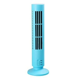 Jiaqi Cooling Tower Fan MINI Air Conditioner Fan USB Portable Air Conditioner Desktop Office Home Personal Space-blue 10X33CM 4X13INCH