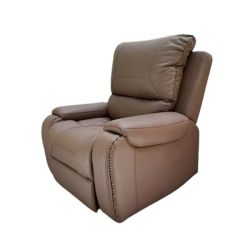 Brown Pu Leather Recliner Single Sofa