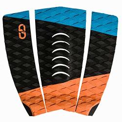 Surfboard Traction Pad - 3 Piece Stomp Pad For Surfing And Skimboarding - 3M Adhesive Archbar And Tail Kicker For Surf And Skimboard Performance