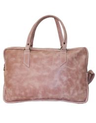 LS-LB221 Full Grain Genuine Leather Messenger Crossbody Bag - Pink