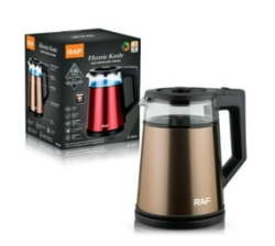 RAF Electric Kettle Bpa Free 1.8L Stainless Steel Tea Kettle Quick Boil Water Warmer Brown