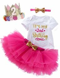 Deals on 2ND Birthday Outfit Girls Two Year Old Birthday Shirt With Skirt Rose Red 2ND 2 T Compare Prices Shop Online PriceCheck