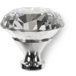 Samson Knob Edwardian Crystal Chrome Plated 30MM