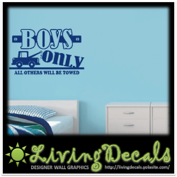 Vinyl Decals Wall Art Stickers - Boys Only