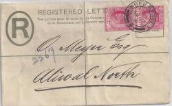 Cape Of Good Hope 1904 Registered Envelope With Western Tpo 2 Cancel On Reverse Fine