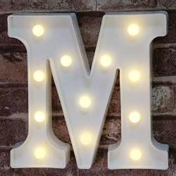 Pooqla LED Marquee Letter Lights Alphabet Signs Light Up For Table Wedding Home Party Bar Decoration M