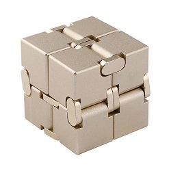 Infinity Cube Fidget Toy Hand Killing Time Prime Infinite Cube For Add Adhd Anxiety And Autism Adult And Children Gold