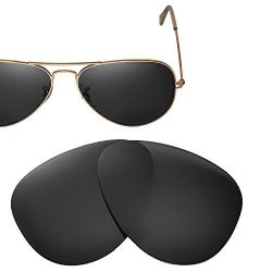 Cofery Replacement Lenses For Ray-ban Aviator RB3025 58MM Sunglasses - Multiple Options Available Black - Polarized