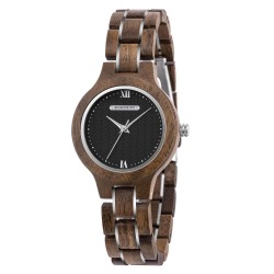 Natura L Women's Walnut Wooden Watch - GT055-1