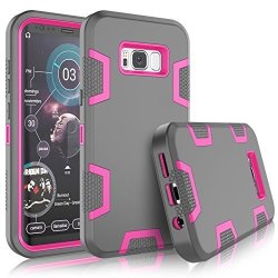 Galaxy S8 Case Samsung S8 Cover Tekcoo Troyal Series Rose grey Hybrid Shock Absorbing Shock Dust Dirt Proof Defender Rugged Full Body Hard Cases Shell
