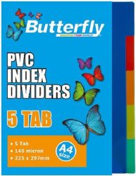 File Dividers 140 Micron Pp - 5 Dividers Pack Of 5