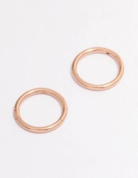 Rose Gold Plated Surgical Steel Fine Sleeper Earrings 6MM