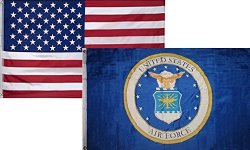 Albatros 3 Ft X 5 Ft Usa American With Air Force Coat Of Arms Flag 2 Pack For Home And Parades Official Party All Weather Indoors Outdoors