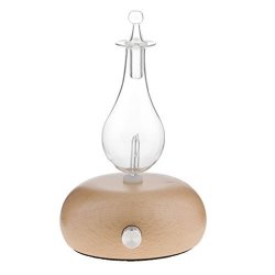 Fityle Wood And Glass Aromatherapy Diffuser Essential Oil Humidifier Essential Oil Diffuser Aroma Diffuser - Light