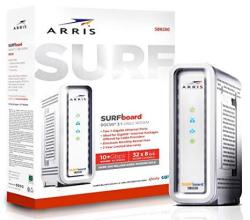 Arris Surfboard Gigabit Docsis 3.1 Cable Modem 10 Gbps Max Speed Approved For Comcast Xfinity Cox And Charter. SB8200 Frustration Free White 32X8